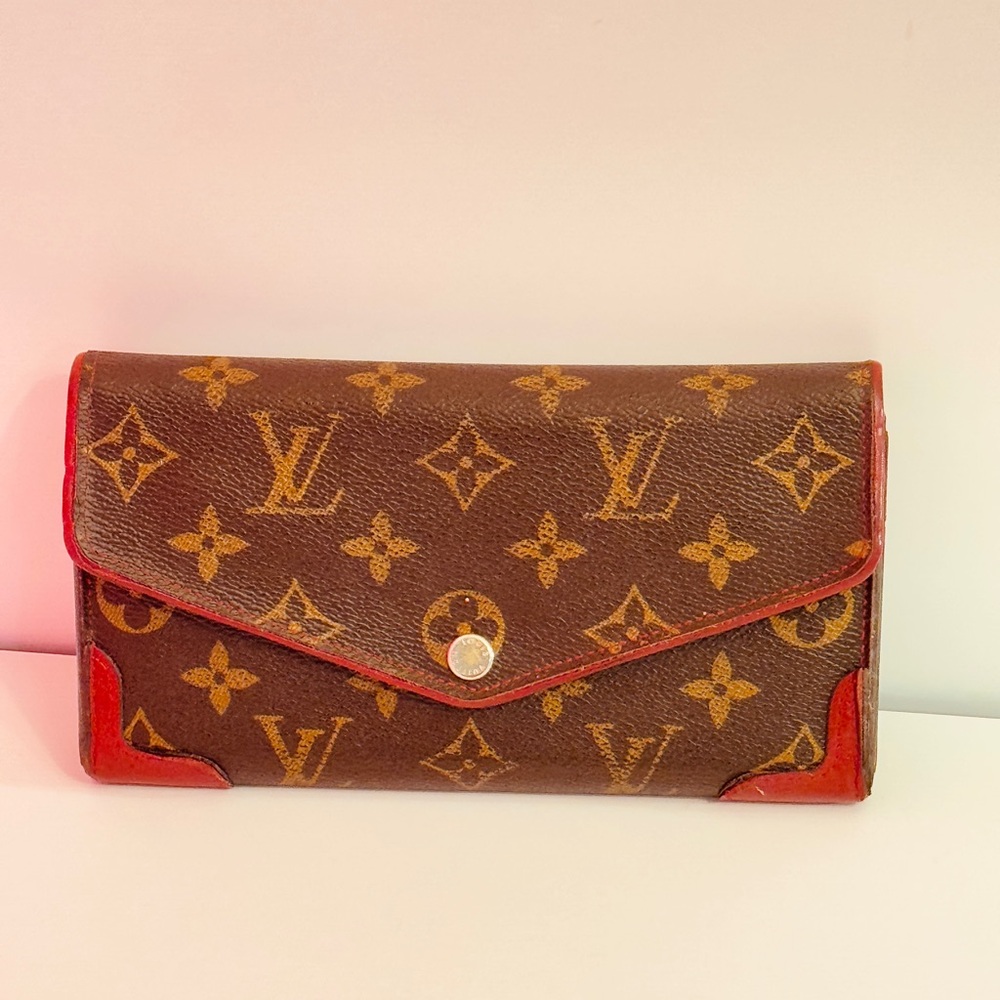 Louis Vuitton Brown and Red Women's Wallet